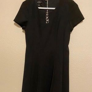 Black dress with rings